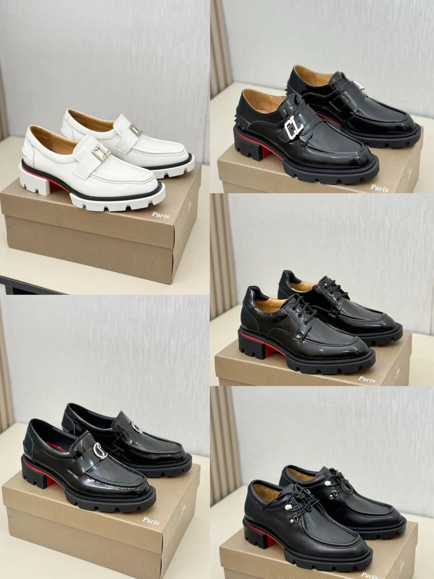 [CL～High-end men’s red-soled shoes] Top P: 880💰. Size: 39-44 (38.45.46 can be customized) 🆑Top original order purchasing agent Imported open-edge bead fabric and water-dyed cowhide inside 🉑️ Imported TPU rubber sole, wear-resistant and non-slip, full of European style.